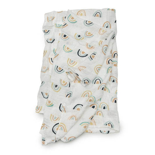 Loulou Lollipop | Muslin Swaddle - Neutral Rainbow | Artock Australia