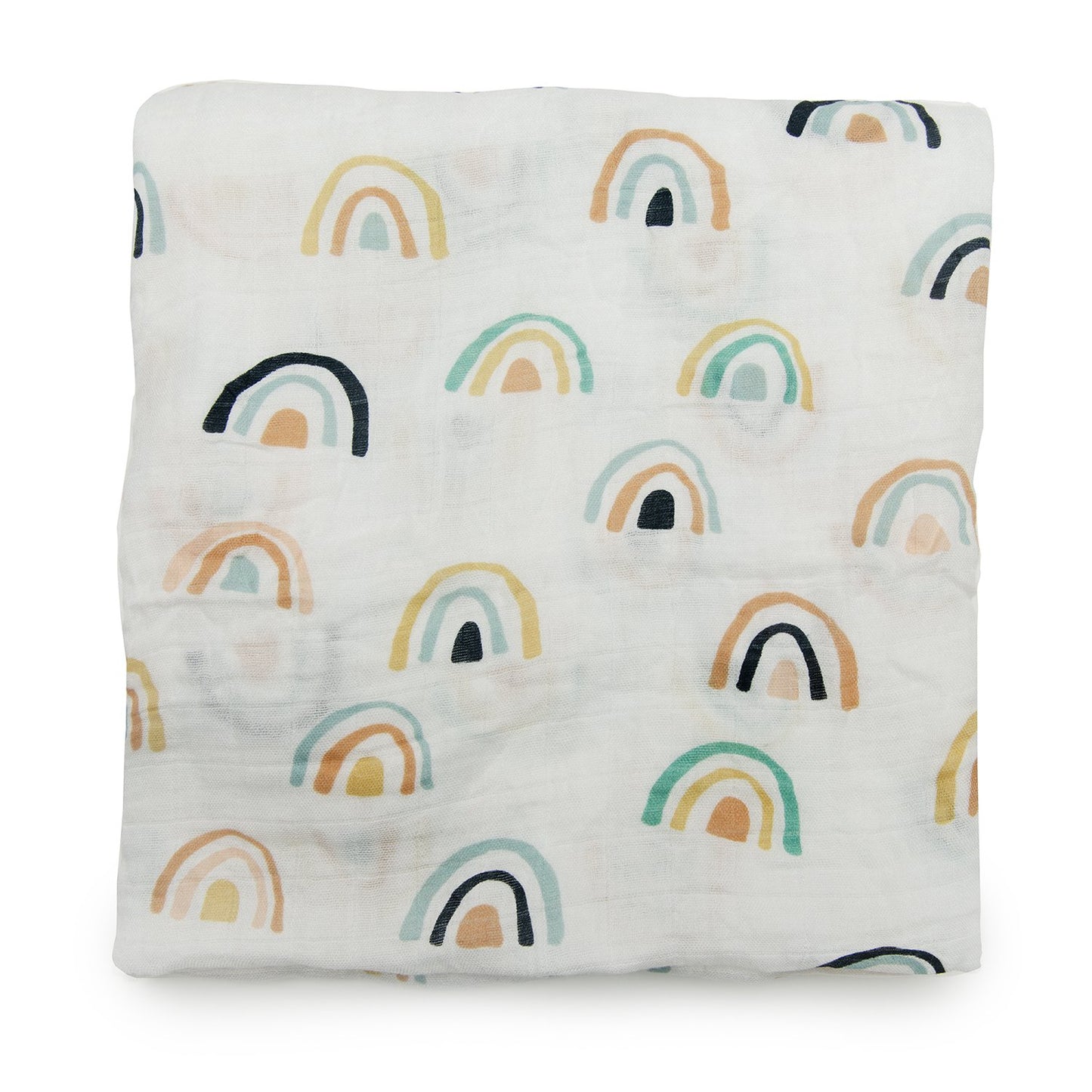 Loulou Lollipop | Muslin Swaddle - Neutral Rainbow | Artock Australia