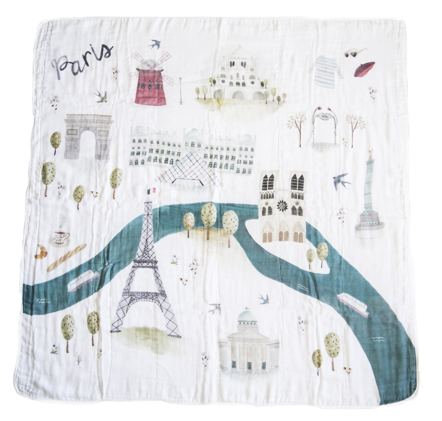 Loulou Lollipop | Muslin Swaddle - Paris | Artock Australia