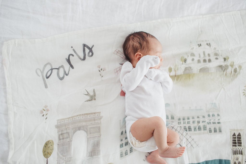 Loulou Lollipop | Muslin Swaddle - Paris | Artock Australia