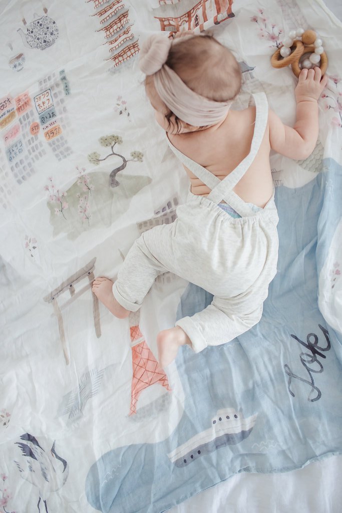 Loulou Lollipop | Muslin Swaddle - Tokyo | Artock Australia