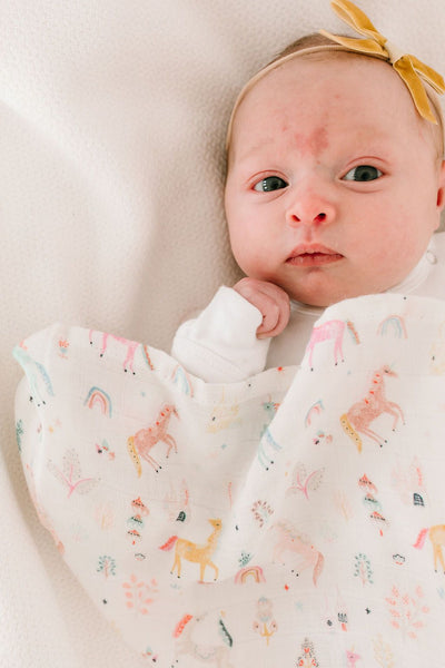 Loulou Lollipop | Muslin Swaddle - Unicorn Dream | Artock Australia