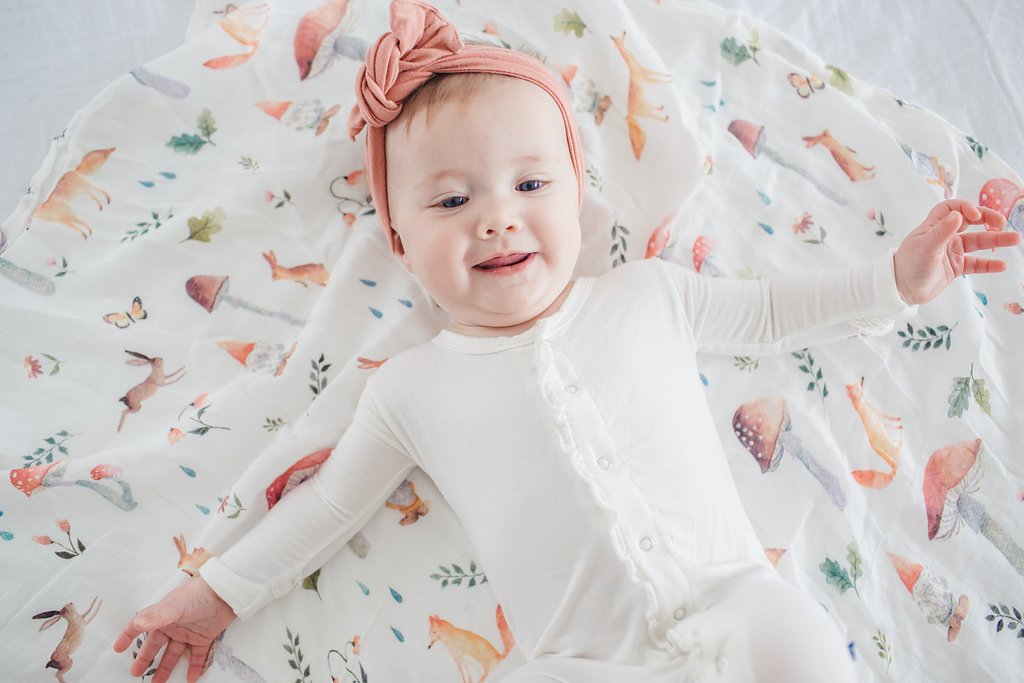 Loulou Lollipop | Muslin Swaddle - Woodland Gnome | Artock Australia