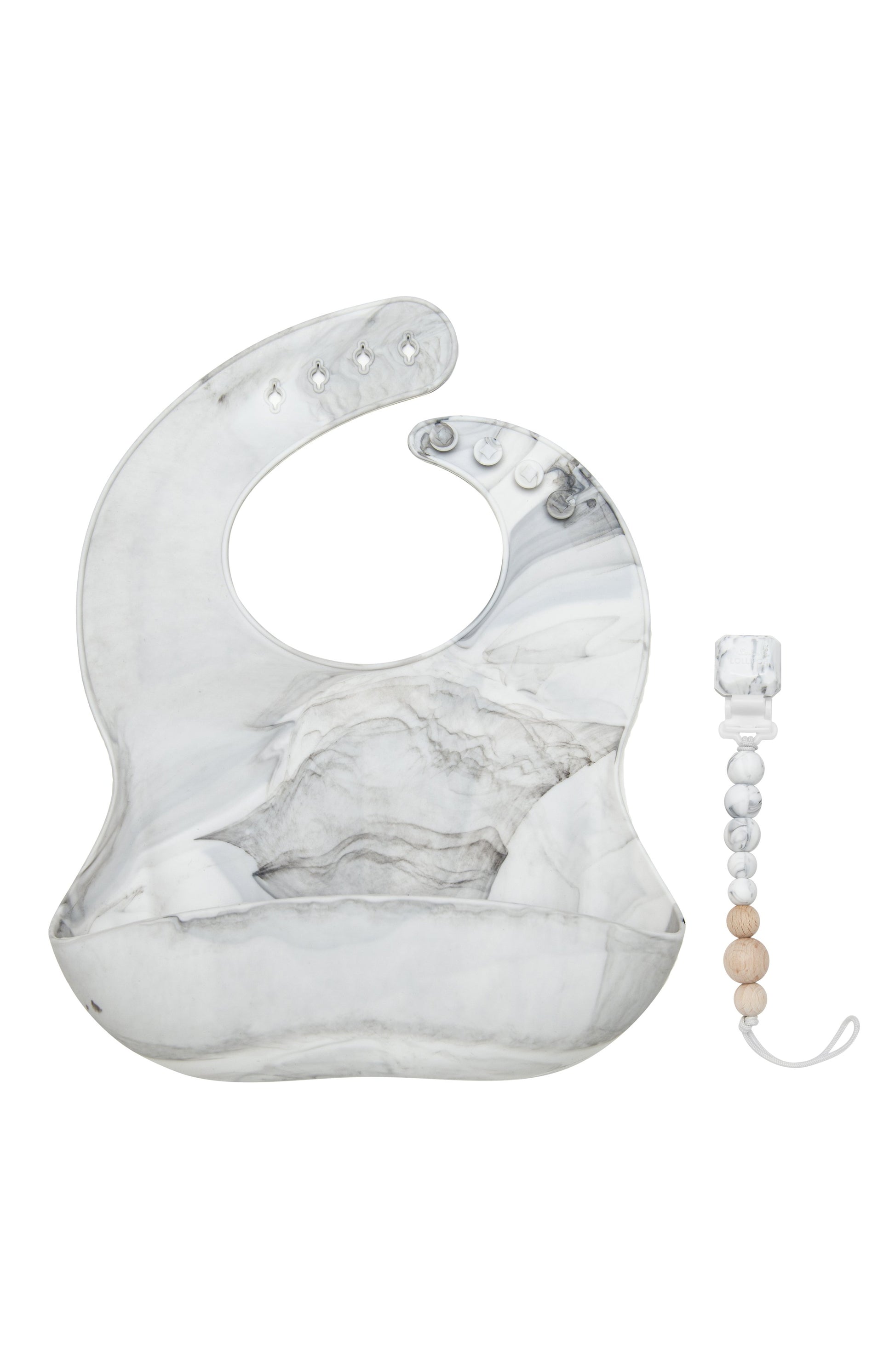 Loulou Lollipop - Silicone Bib - Marble - Artock Australia