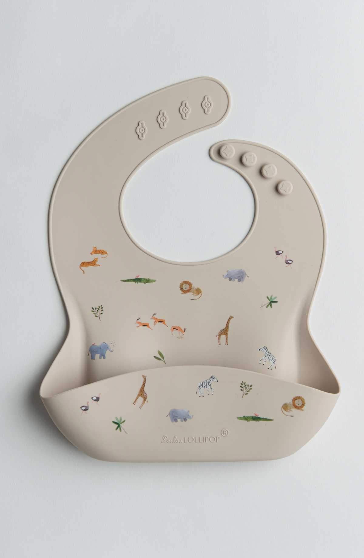 Loulou Lollipop - Silicone Bib - Safari - Artock Australia