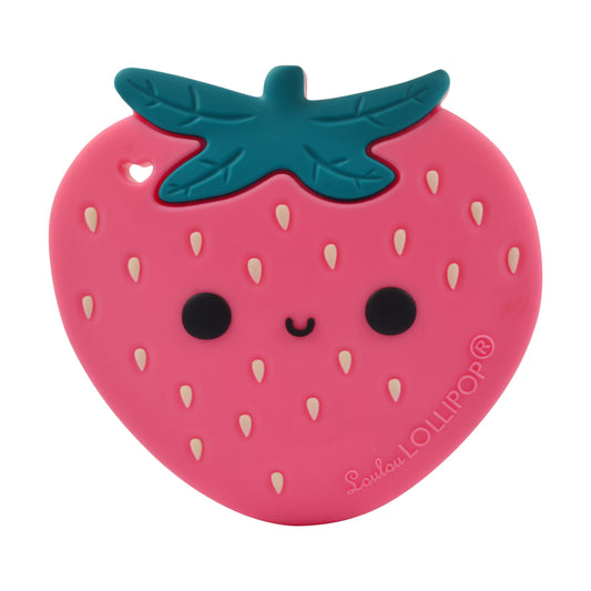 Loulou Lollipop | Strawberry Silicone Teether Single | Artock Australia