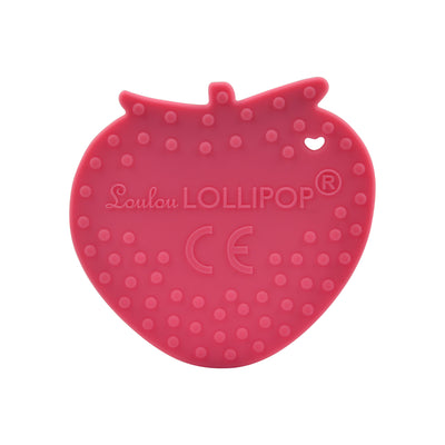 Loulou Lollipop | Strawberry Silicone Teether Single | Artock Australia