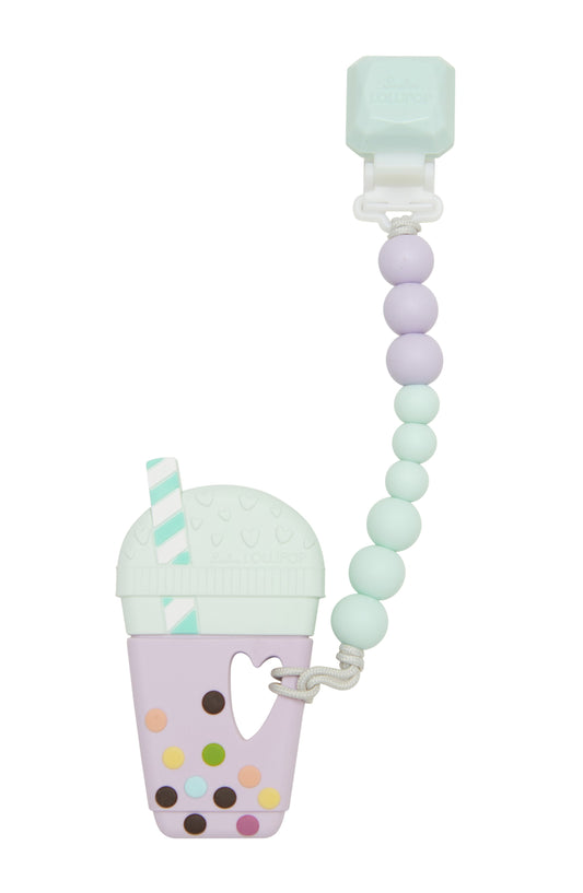 Loulou Lollipop - Taro Bubble Tea Silicone Teether - Artock Australia