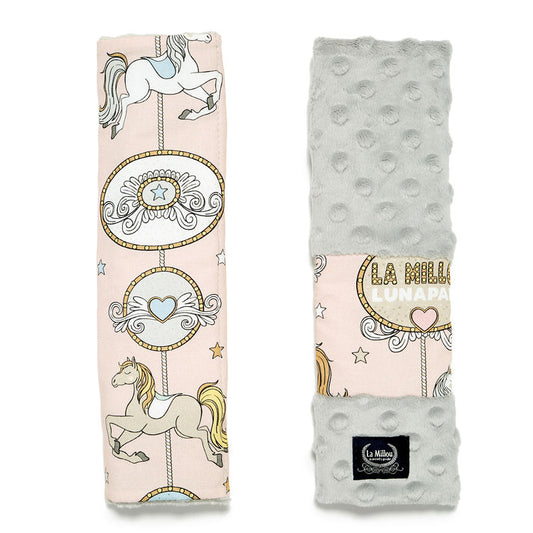 Seat Belt Cover - Dream Lunapark - Light Grey