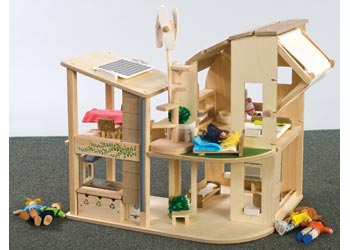 PlanToys | Green Dollhouse with Furniture | Artock Australia