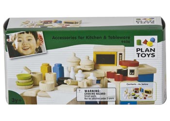 PlanToys | Kitchen and Tableware – 26pcs | Artock Australia