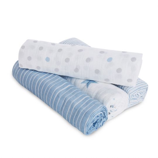 aden by aden and anais - dapper 4-pack muslin swaddles - Artock Australia