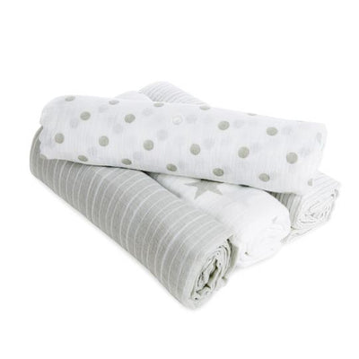 aden by aden and anais - dusty 4-pack muslin swaddles - Artock Australia