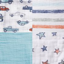 aden by aden and anais - hit the road 4pack muslin swaddles - Artock Australia