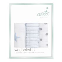 aden by aden and anais - dapper muslin washcloths 3-pack - Artock Australia