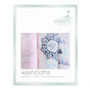 aden by aden and anais - pretty pink muslin washcloths 3-pack - Artock Australia