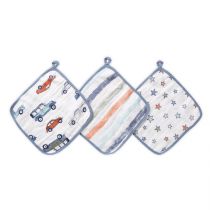 aden by aden and anais - hit the road muslin washcloths 3-pack - Artock Australia