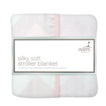 aden by aden and anais - ziggy pink - broken chevron silky soft bamboo stroller blanket - Artock Australia