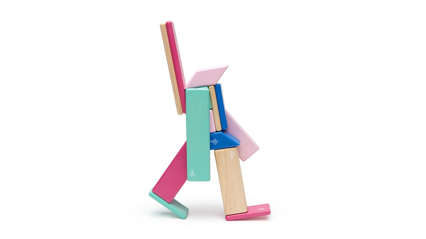 Tegu | Magnetic Wooden Blocks Blossom 14pc | Artock Australia