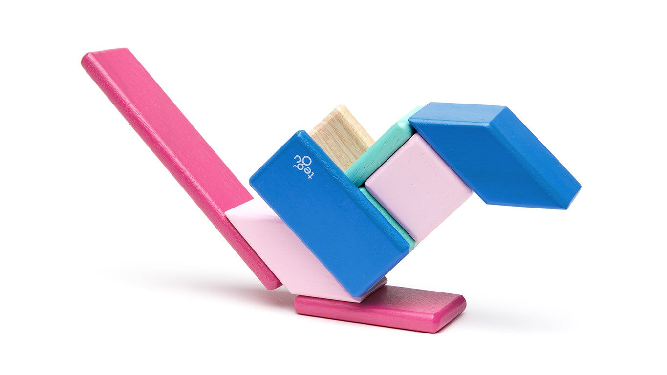 Tegu | Magnetic Wooden Blocks Blossom 14pc | Artock Australia