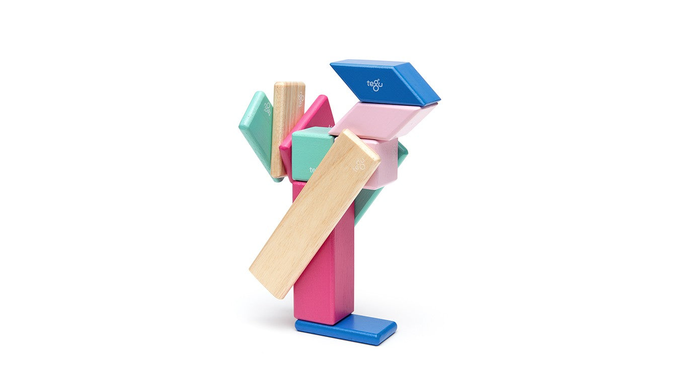 Tegu | Magnetic Wooden Blocks Blossom 14pc | Artock Australia